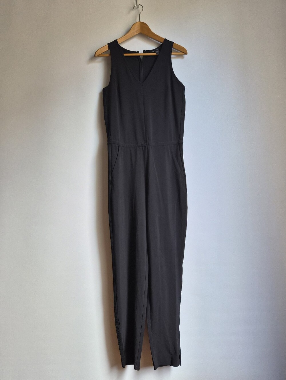 Athleta Brooklyn Jumpsuit Size 4 Black Utilitarian Travel Athleisure Minimalist